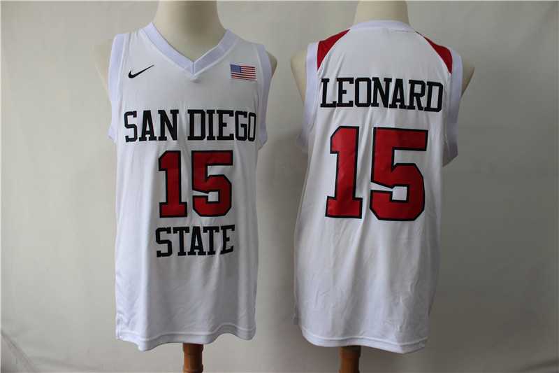 Nike San Diego State 15 Kawhi Leonard White College Basketball Jersey,We sell and wholesale Nike San Diego State 15 Kawhi Leonard White College Basketball Jersey on line form chian!